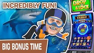  INCREDIBLY Fun Slot Machine!  Win or Lose, Drop N Lock: Deep Sea Magic Is AMAZING