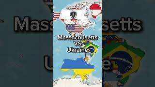 US States VS Europe Part 1 Ukraine VS Massachusetts #shorts #usa #europe