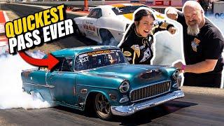 55 Chevy VS Tom Bailey in Sick Seconds 2.0  Peak Street Car Shoot Out at NHRA Chicago