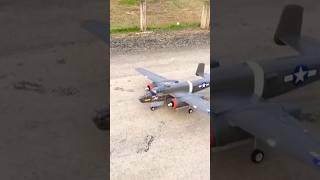 B-25 Bomber rc warbird  taking off misty morning  #rc   #shorts