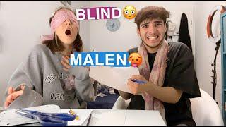 BLIND MALEN CHALLENGE MIT MEINER SCHWESTER OH GOTT DAS WAR KEINE GUTE IDEE | Emiirbayrak