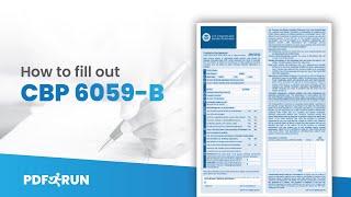 How to Fill Out Form CBP 6059-B Customs Declaration | PDFRun