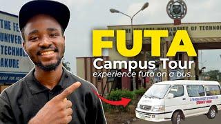 Inside Federal University of Technology Akure FUTA Tour || FUTA Campus Tour on a Bus