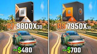 RYZEN 7 9800X3D vs RYZEN 9 7950X3D | Test in 6 Games