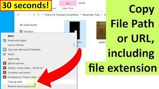 How To Copy File Path Windows