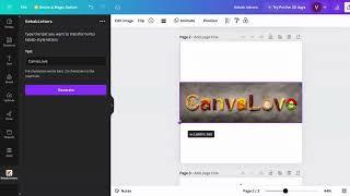 Transform text into kebab style letters | Canva tutorial