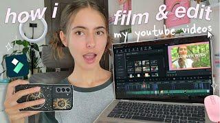 HOW I FILM & EDIT MY YOUTUBE VIDEOS (FILMORA) ‍️ the best video cutter & trimmer!