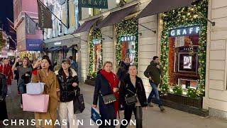 Luxury London Christmas Walk Tour 2024 | Central London Christmas Lights & Market [4K HDR]