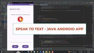 Speech to text | Java Android Mobile App 2024 | Full source code