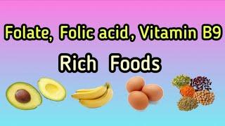 Folate(Vitamin B9)/Folic Acid Benefits, Rich Foods & Deficiency Symptoms.