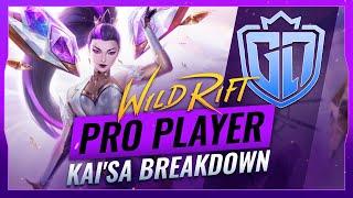 How a PRO PLAYER Plays Kai'Sa - ProView Breakdown (Wild Rift - LoL Mobile - ft. GLD Redemption)