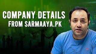 How to Check Company History from Sarmaaya.pk | Investment for Beginners