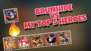 Magic Rush: Brunhide Vs My Top 5 Heroes | My Strongest Hero Lost