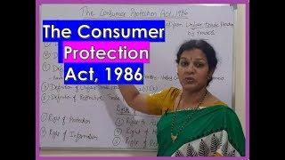 Detailed Information on "The Consumer Protection Act,1986" In Law Subject by Dr.Devika Bhatnagar