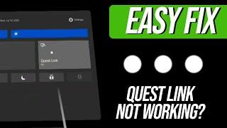 How to Fix Quest Link Not Working Shows 3 Dots when VR Cable is Connected to PC