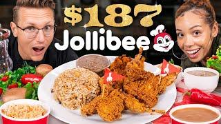 $187 Jollibee Fried Chicken Taste Test | FANCY FAST FOOD