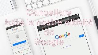 Cancellare tutte le nostre attività da Google