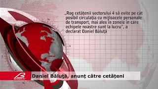 Daniel Baluta, anunț catre cetațeni