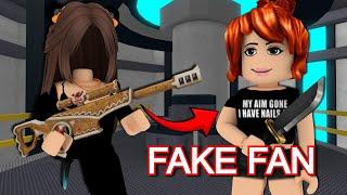 Beating A FAKE FAN With The MOST EXPENSIVE WEAPONS In MM2... (Murder Mystery 2)