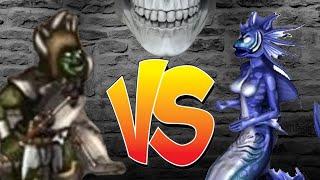 Heroes of Might and Magic III. Orc chieftain VS Ice elemental