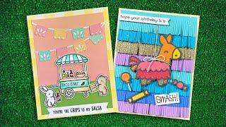 Intro to Treat Cart Add-On: Tacos, Fiesta Banner Border & Festive Piñata + 2 cards start to finish