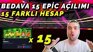 BEDAVA 15 EPİC AÇILIM  15 FARKLI HESAP  KAÇ EPİC GELİR ?(eFootball 2024 Mobile Top Açılımı)