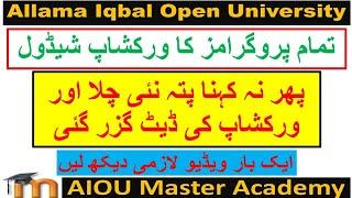 Complete Schedule Summary of Online Workshops of Post Graduate Programmes