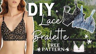 DIY EASY LACE BRALETTE SEWING TUTORIAL - Cora Lace Bralette (w/ FREE PATTERN)