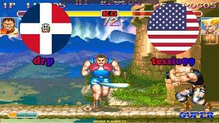 #fightcade Super Street Fighter 2 Turbo  drp (DO) vs tessio99 (Usa) スーパーストリートファイターII X