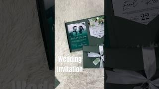 Wedding Invitation Emerald Green Motif #howto #diy  #wedding #invitation #crafts