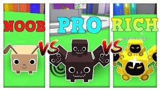 NOOB vs PRO vs RICH - ROBLOX PET SIMULATOR VERSION! *FUNNY*