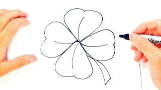 How to draw a Clover | Clover Easy Draw Tutorial