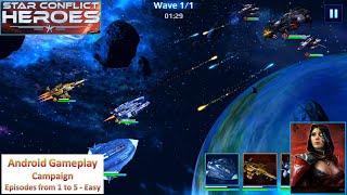 [*/\*] Star Conflict Heroes - Android gameplay - Story Mode - Episodes from 1 to 5 - Easy