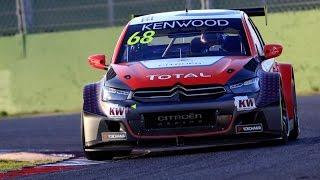 The new Citroën C-Elysée WTCC on track at Vallelunga