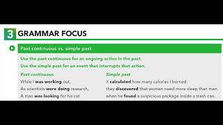 U4.3 GRAMMAR FOCUS: Past continuous vs. simple past