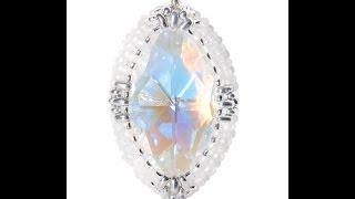 How to Bead Bezell Swarovski Marquise Crystal Pendant Jewellery Kit by Kleshna