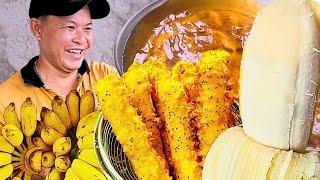 Tuyệt Chiêu LĂN BỘT CHUỐI CHIÊN GIÒN NGON NƯỚC CỐT DỪA khiến khách mua ai cũng thích ở Bình Dương