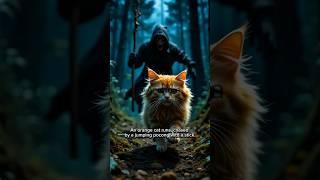 The cat who was helped by the white rabbit rose to his feet #trending #animals #cat #foryou