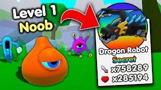 Starting Over as NOOB with OP DRAGON in Monster Evolution! (Roblox)