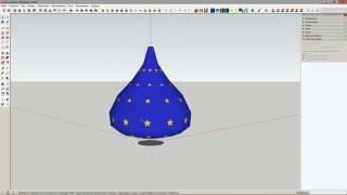 создание и текстурирование купола без плагинов в скетчап