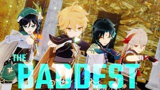 【 原神 / Genshin Impact MMD 】 THE BADDEST 【 4NEMO ( Kazuha / Xiao / Venti / Aether ) 】