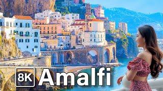 Amalfi 2024 8K ITALY Walk Amalfi Coast Walking Tour