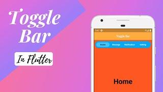 Flutter Toggle bar Example | Flutter Tutorials