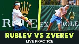 LIVE: Defending Champion Andrey Rublev and Alexander Zverev Practice | Monte Carlo 2024