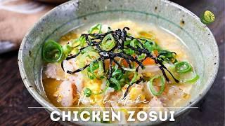 Easy Chicken Zosui Recipe - Cozy Japanese Rice Soup with Secret Flavor Booster