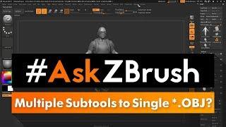 #AskZBrush: “How can I export multiple Subtools to a single *.OBJ file?”