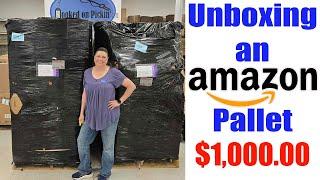 Unboxing an amazon Pallet From California! Check out what we got and will we make money?