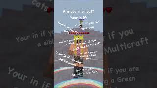 MultiCraft vs Minecraft ️ r u in or out? #MultiCraft #shorts #inorout #foryou #challenge