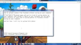 How to Upload a Photo To Facebook Without Saving on your Computer