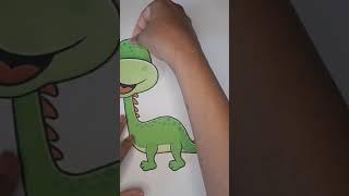 Cut & Paste a Dinosaur #cutandpaste #craftforkids #crafttime #funcraftkidos #papercraft #craft  #diy